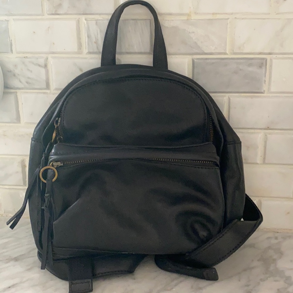 Madewell Lorimer Leather Backpack Small Black